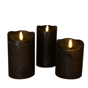 bougie-led-creusé-noir-tailles