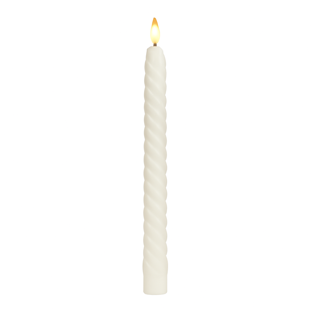 chandelle-led-torsade-blanche chandelle-led-torsade-blanche