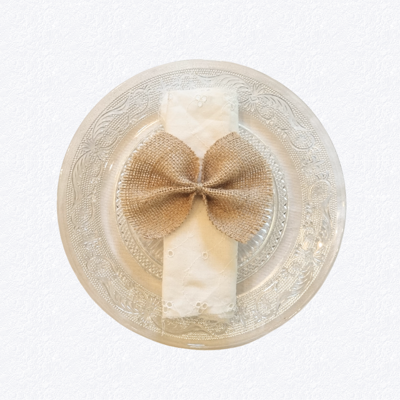 Noeud-Jute-assiette Noeud-Jute-assiette