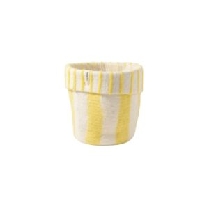 Laine_Poterie_rayé_jaune_L