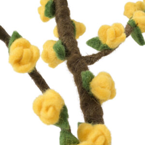 branche_forsythia_jaune_laine_zoom